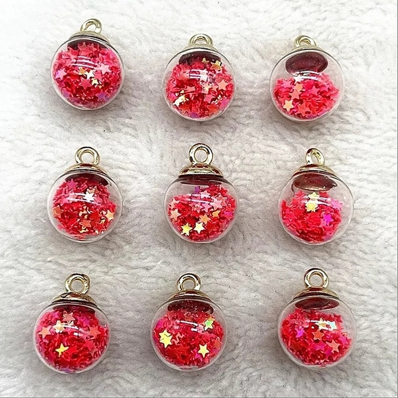 Red multicolored Austria faceted crystal glass beads charm bracelet, handmade. - Picture 8 of 8